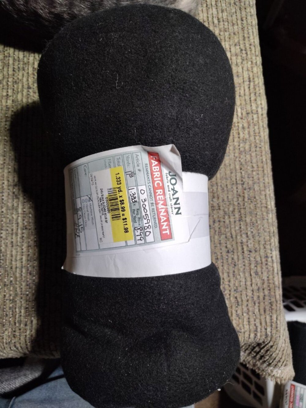 Fabric Remnant Type, Size, Color, Material And Manufacturer Varies See Pictures
